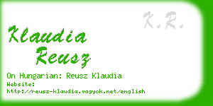 klaudia reusz business card